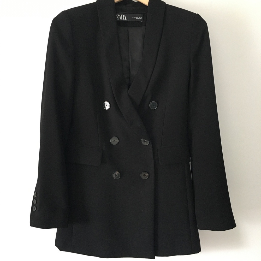 Zara double breasted blazer sz xs
